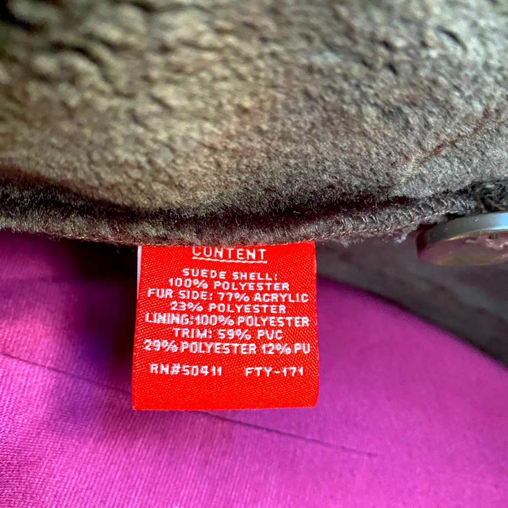Oscar de La Renta Faux Fur/Suede Shearling Coat M - Picture 4 of 4